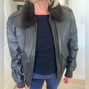 L.L. Bean Leather and Shearling Jacket.